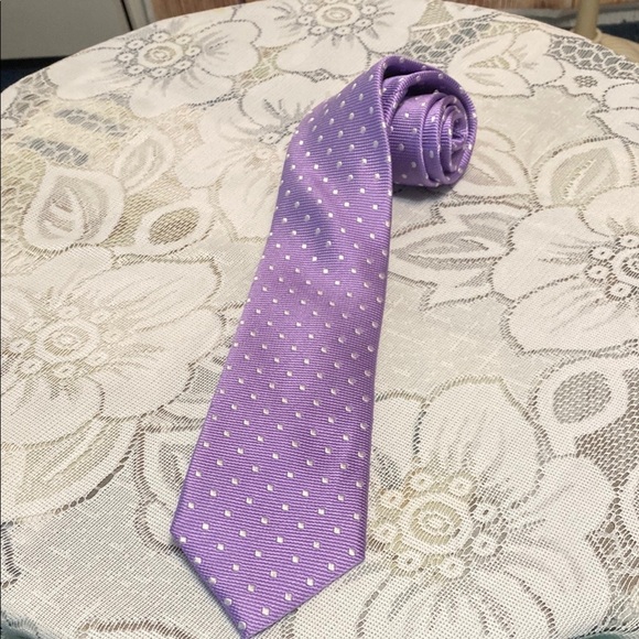 Countess Mara Tie Purple Polka Dot Tie - Picture 1 of 5